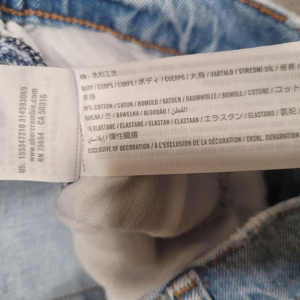 Abercrombie & Fitch Jeans 29 8 Light 90s Straight Ultra High Rise Distressed - Picture 6 of 9